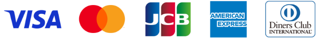 VISA/Mastercard/JCB/American Express/Diners Club