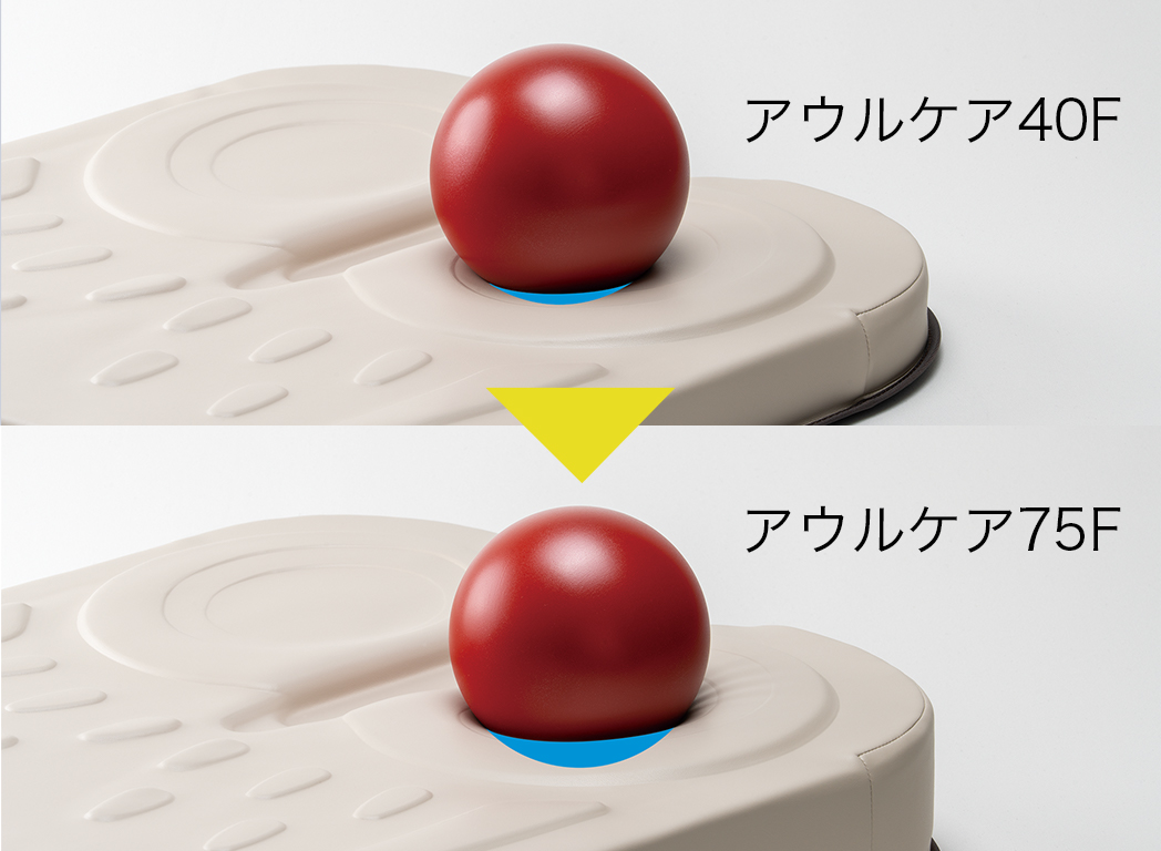 エアクッションのようなやわらかな座り心地